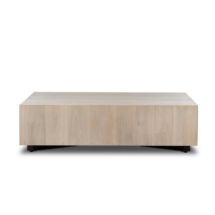 Ashen Walnut Square Wood Coffee Table with Storage