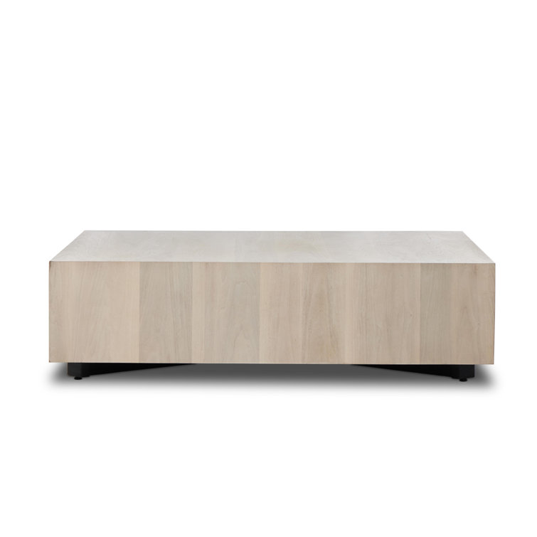 Ashen Walnut Square Wood Coffee Table with Storage