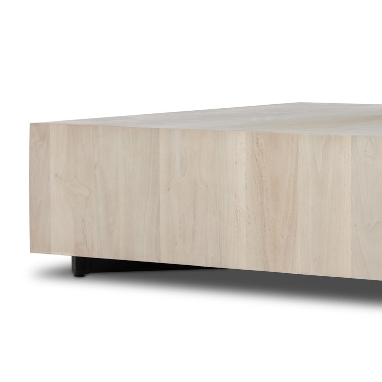 Ashen Walnut Square Wood Coffee Table with Storage
