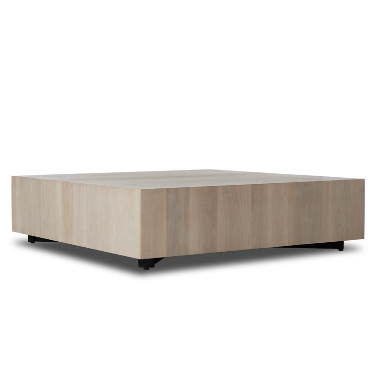 Ashen Walnut Square Wood Coffee Table with Storage