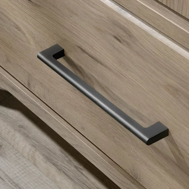 Laurel Oak Sliding Door Armoire with Mirror and Shelves