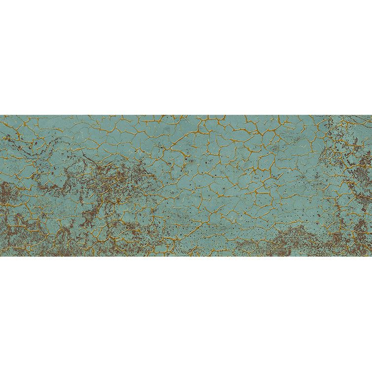 Viridian Green Gold Vein Large Ceramic Wall Tile