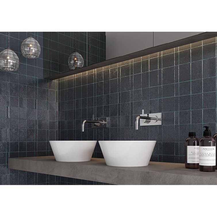 Maastricht Blue Large Format Textured Ceramic Wall Tile