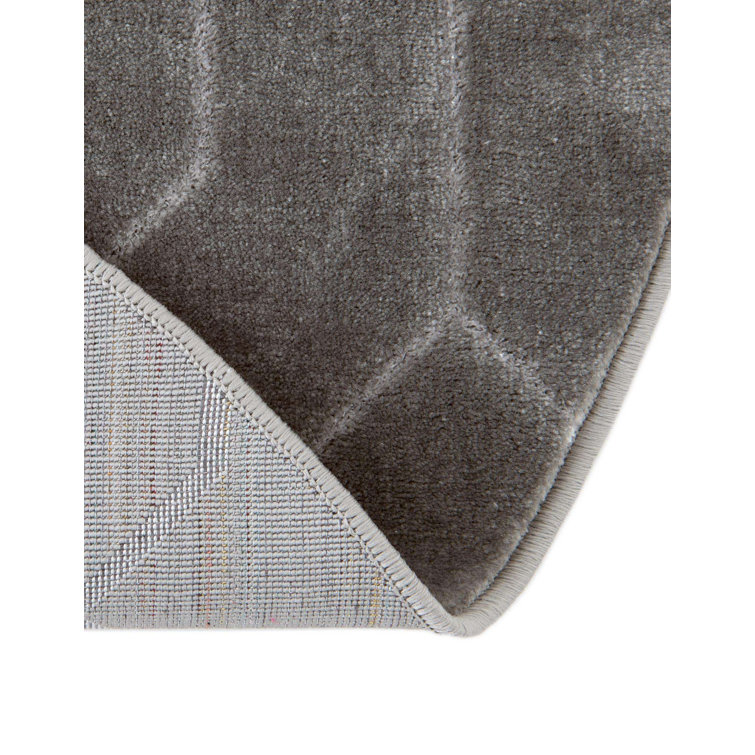 Gray Oval 8' x 10' Synthetic Trellis Area Rug