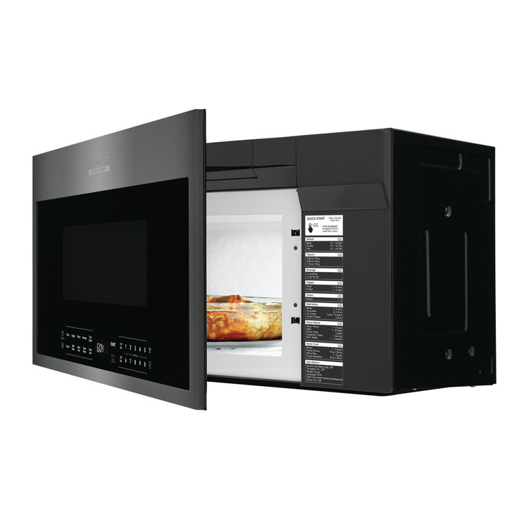 Black Stainless Steel Over-the-Range Microwave with Sensor Cooking