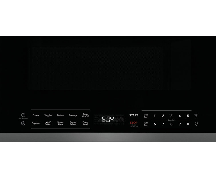 Black Stainless Steel Over-the-Range Microwave with Sensor Cooking