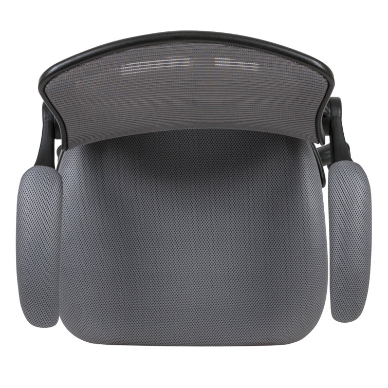 Dark Gray Mesh Ergonomic Drafting Chair with Adjustable Arms