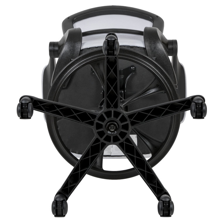 White Mesh Ergonomic Drafting Chair with Adjustable Foot Ring