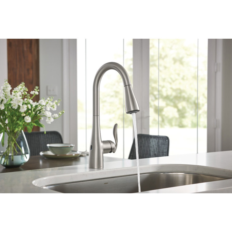 Stainless Steel Touchless Pull-Down Kitchen Faucet with Spray