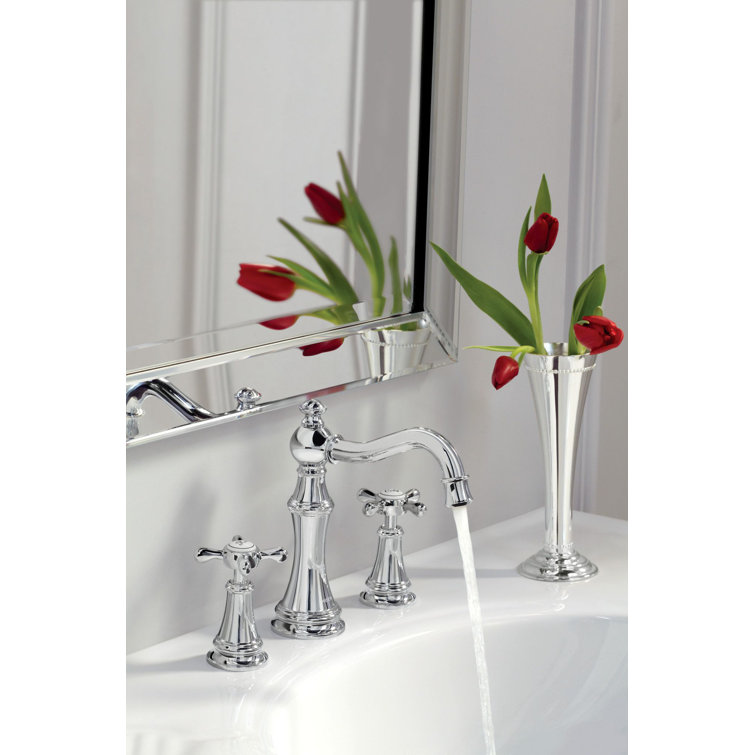 Elegant 7.5" Polished Nickel Widespread Bathroom Faucet in Oil Rubbed Bronze