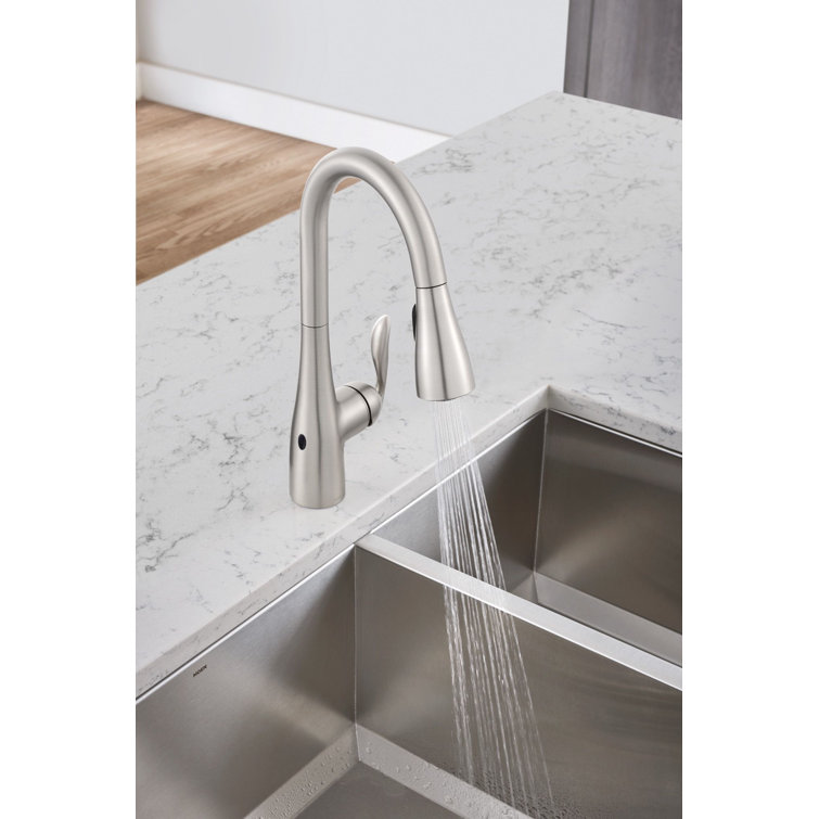 Stainless Steel Touchless Pull-Down Kitchen Faucet with Spray