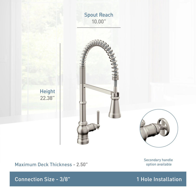 Chrome Deck Mounted Kitchen Faucet with Pull-out Spray