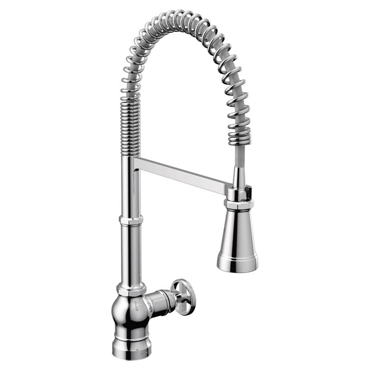 Chrome Deck Mounted Kitchen Faucet with Pull-out Spray