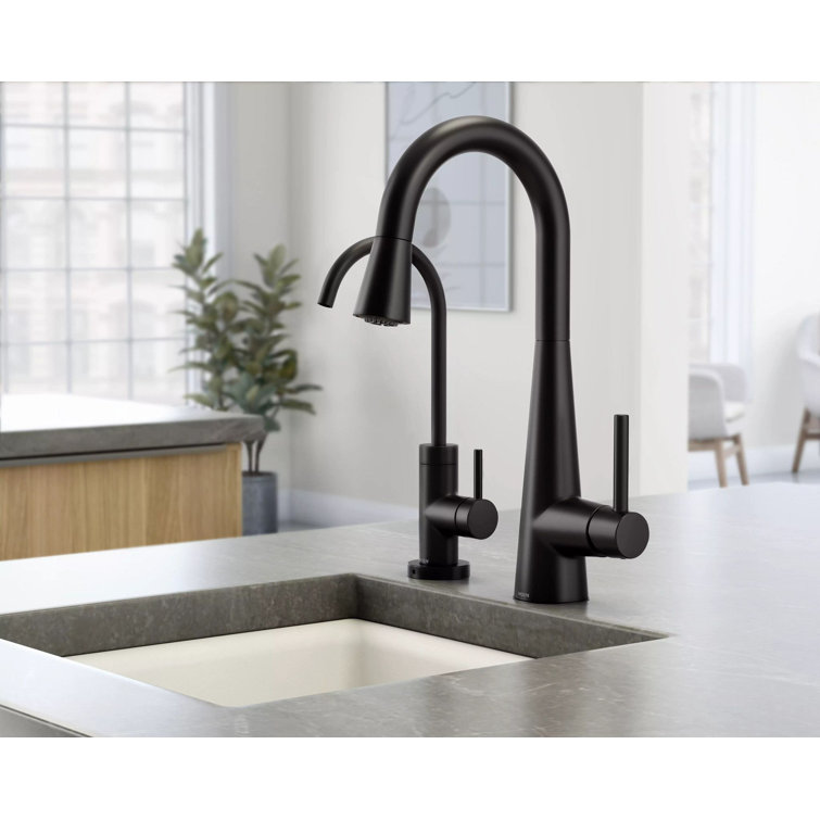 Nio Matte Black Modern High Arc Cold Beverage Faucet