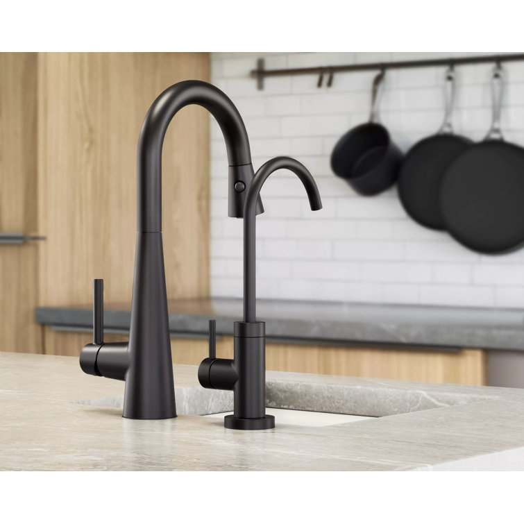 Nio Matte Black Modern High Arc Cold Beverage Faucet