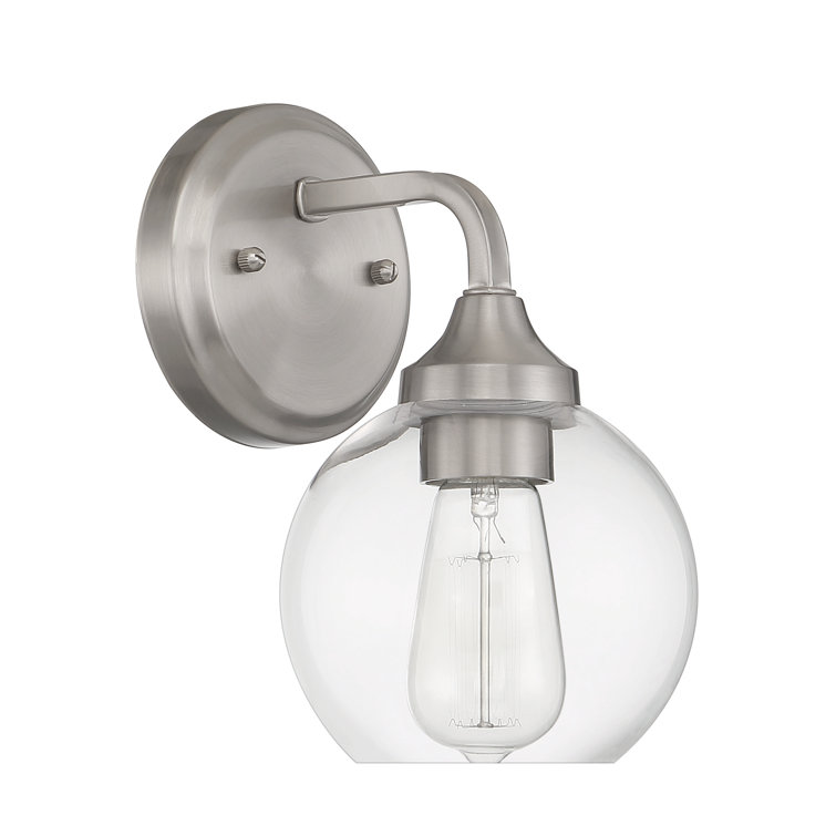 Glenda Classic Nickel 6" Direct Wired Wall Sconce
