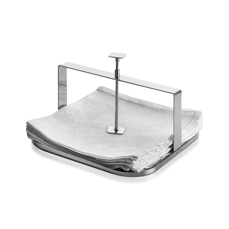 Large Stainless Steel Modern Napkin Holder