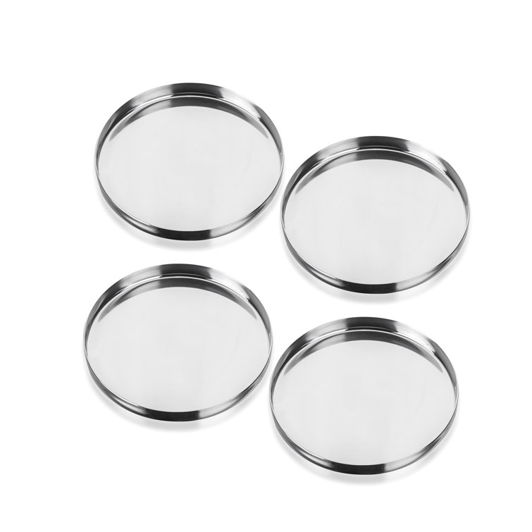 Stile Stainless Steel Round Coaster Set of 4