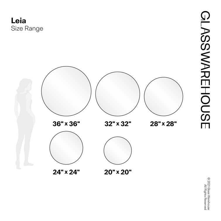Leia 28" Round Bronze and Wood Mirror
