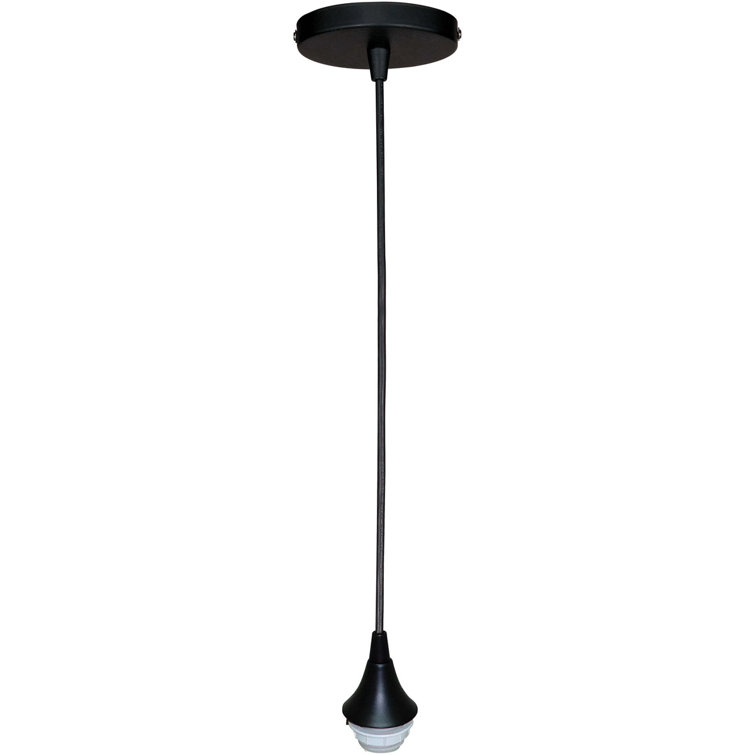 Elegant Matte Black Mini Pendant Light with Polished Nickel Finish