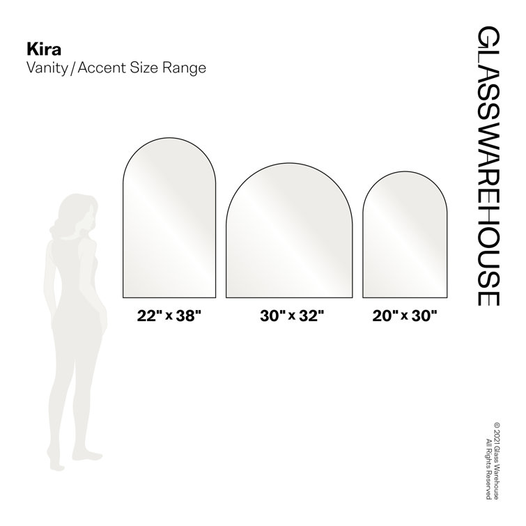 Elegant Full-Length Rectangular Bronze Wood Mirror 32"x30"