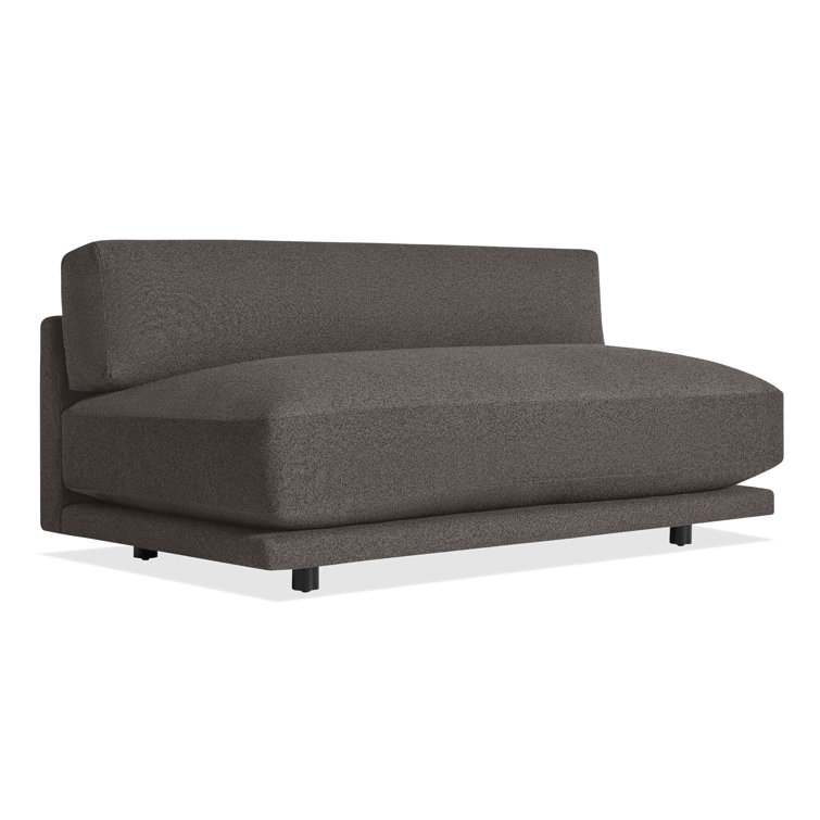 Kelso Charcoal Armless Fabric Sofa