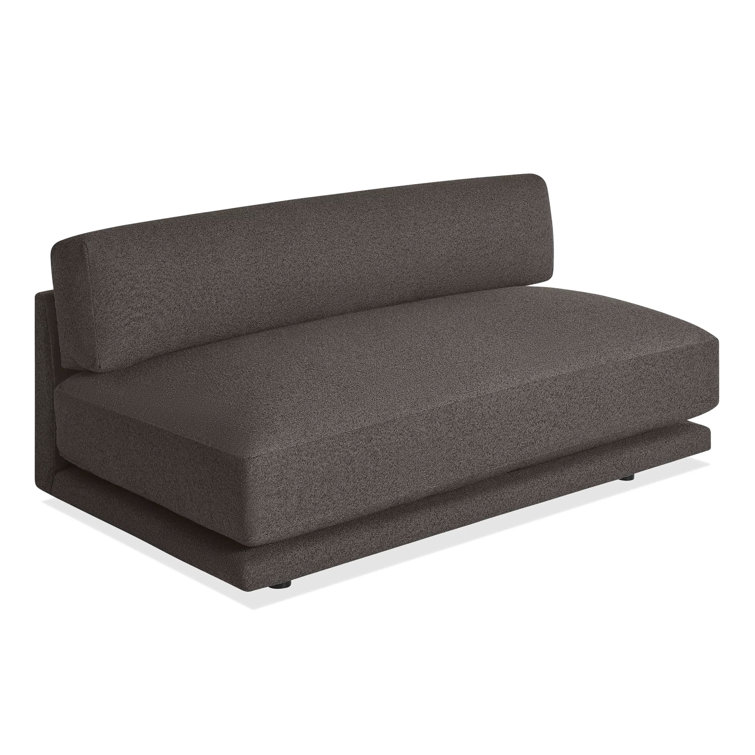 Kelso Charcoal Armless Fabric Sofa