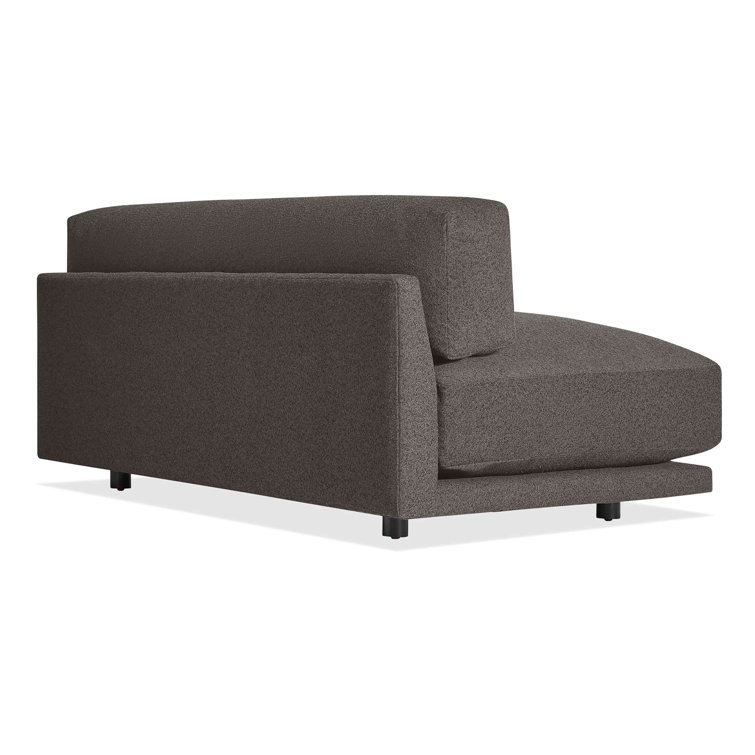 Kelso Charcoal Armless Fabric Sofa