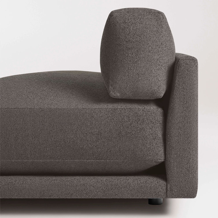 Kelso Charcoal Armless Fabric Sofa