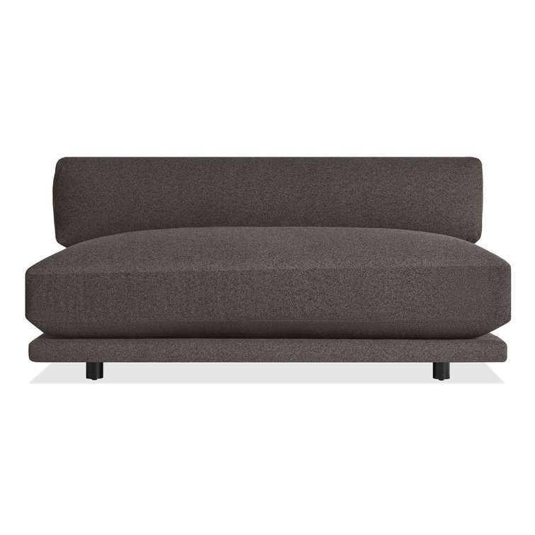 Kelso Charcoal Armless Fabric Sofa