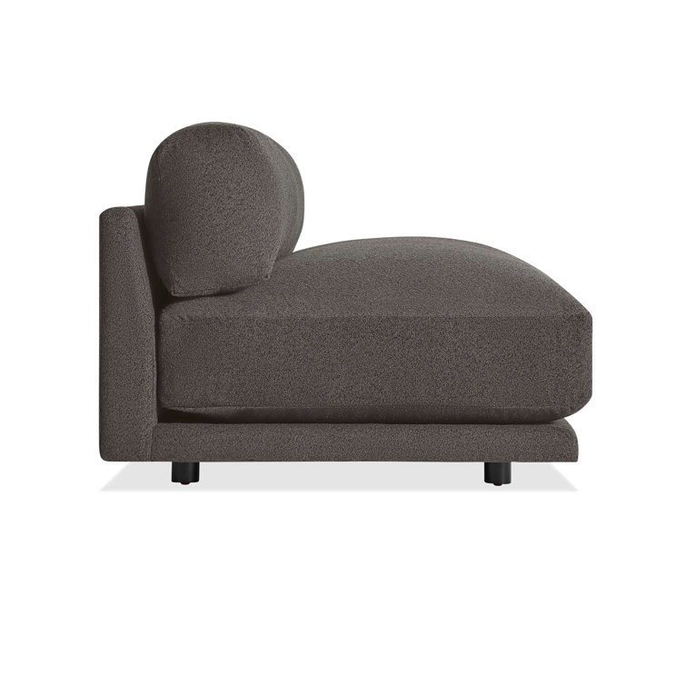 Kelso Charcoal Armless Fabric Sofa