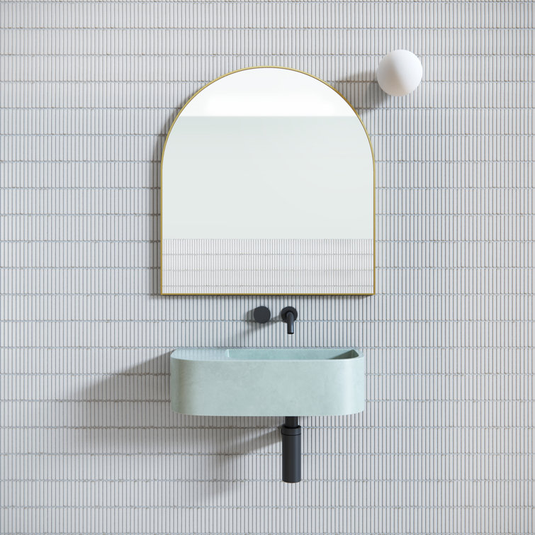 Elegant Full-Length Rectangular Bronze Wood Mirror 32"x30"