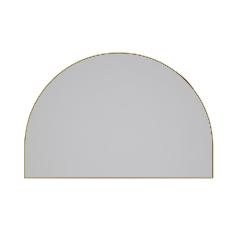 Kira 60'' x 40'' Full-Length Arched Bronze Wood Mirror