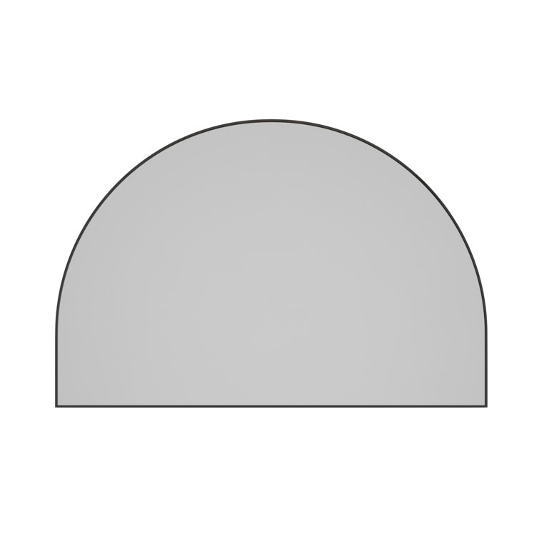 Black Frameless Arched Mirror 32" x 48"