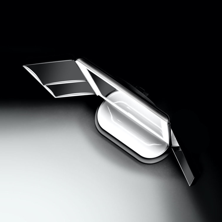 White LED Trifold Magnifying Makeup Mirror with Touch Sensor