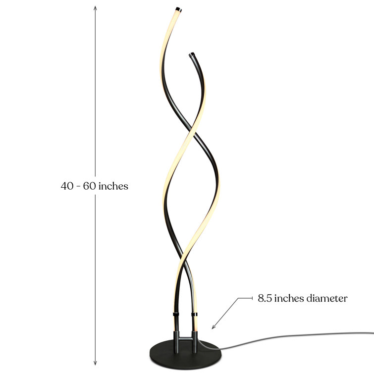 Embrace Adjustable 60" Black LED Energy-Efficient Floor Lamp
