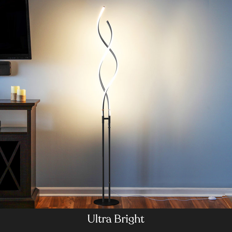 Embrace Adjustable 60" Black LED Energy-Efficient Floor Lamp