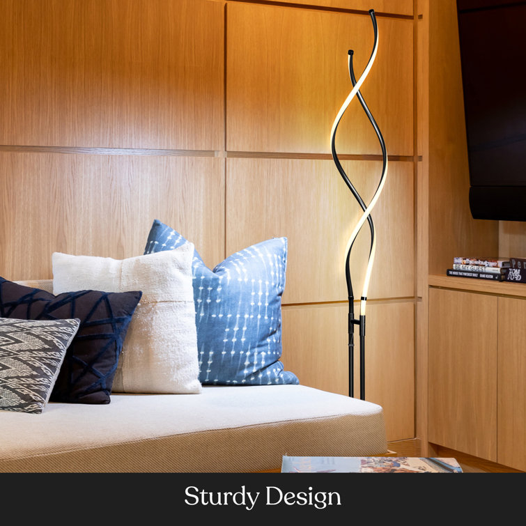 Embrace Adjustable 60" Black LED Energy-Efficient Floor Lamp