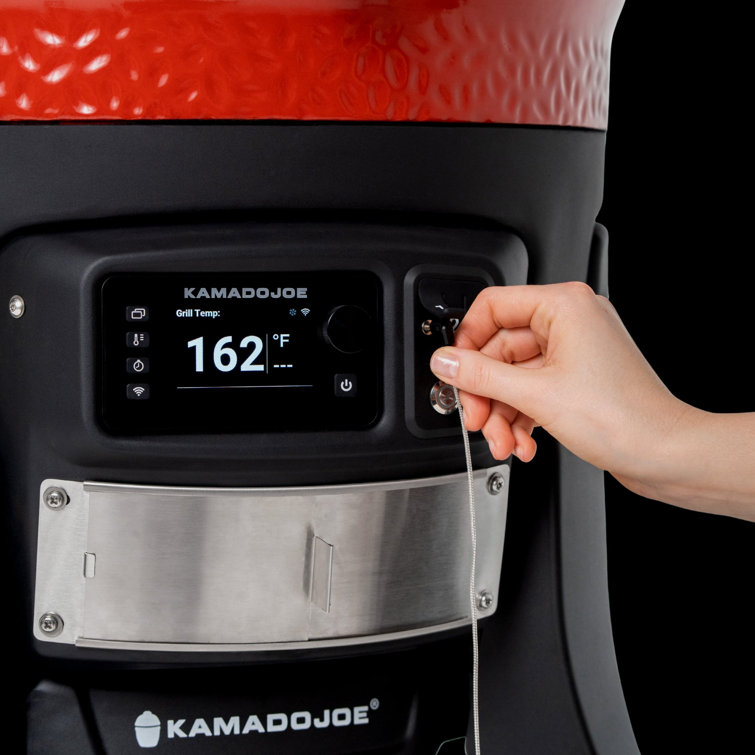 Kamado Joe 18" Red Ceramic Digital Charcoal Grill and Smoker