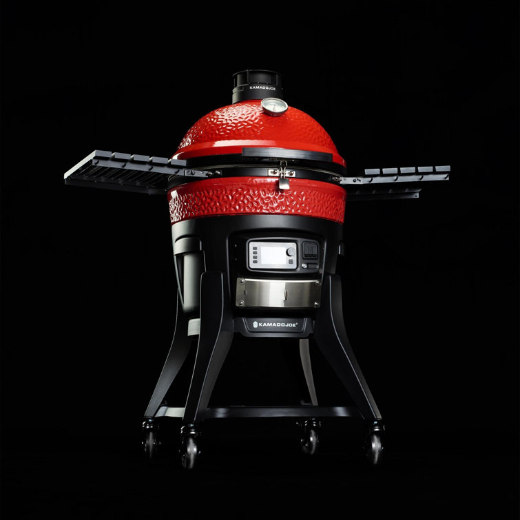 Kamado Joe 18" Red Ceramic Digital Charcoal Grill and Smoker