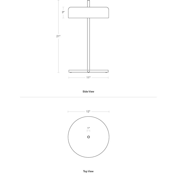 White Powder-Coated Metal LED Table Lamp