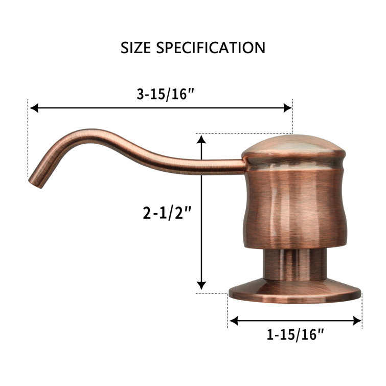 Antique Copper Brass Kitchen Sink Soap Dispenser