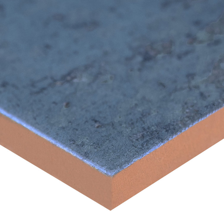Marza 4" x 12" Glossy Blue Ceramic Subway Wall Tile