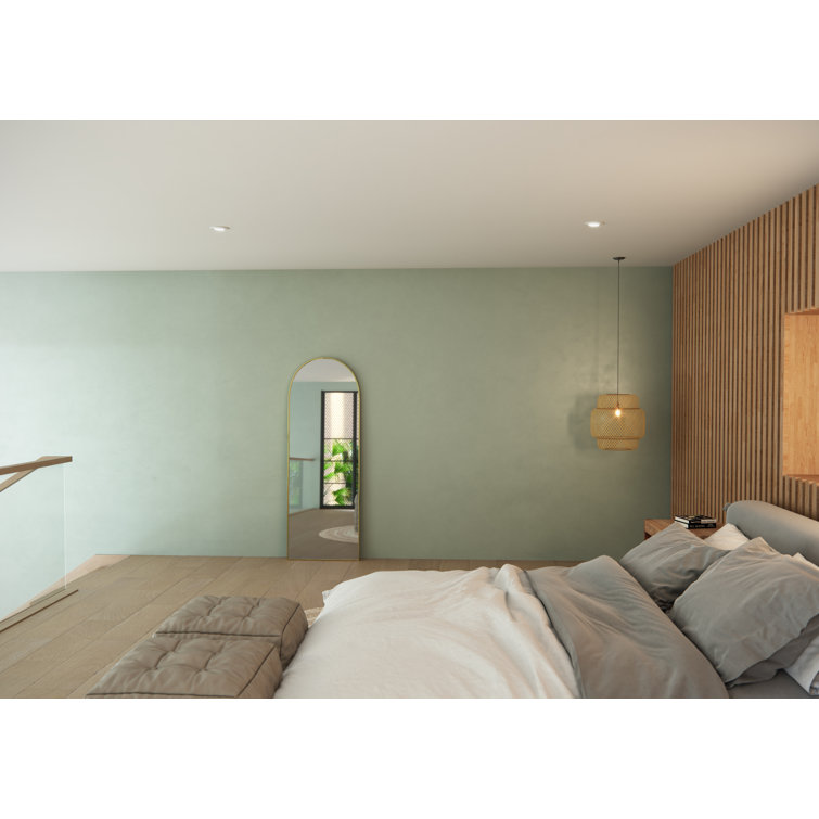 Elegant Full-Length 67" Bronze Wood Rectangular Mirror