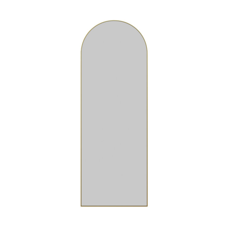 Elegant Full-Length 67" Bronze Wood Rectangular Mirror