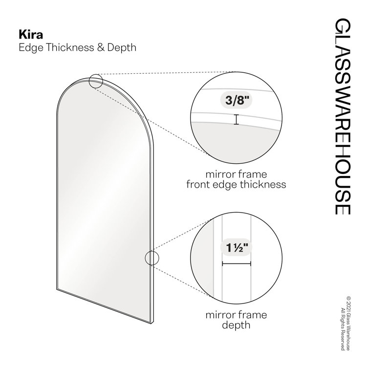 Elegant Kira 67"x30" Full-Length Bronze Wood Leaner Mirror