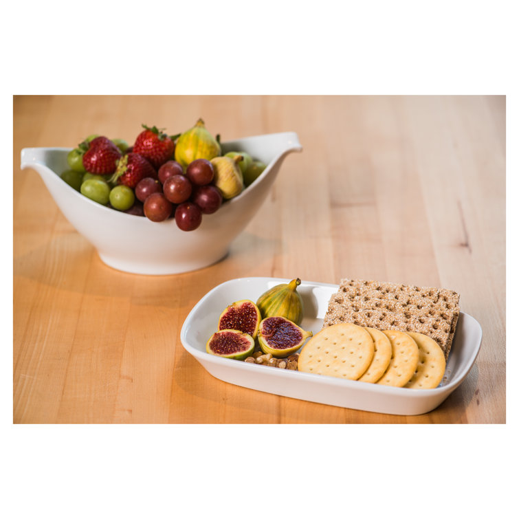 BIA Cordon Bleu Lido Porcelain 9.25" Rectangular Platters (Set of 4)