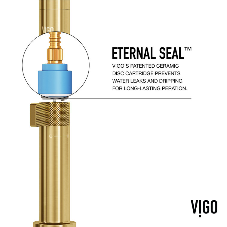 Jewel 11" Brushed Gold Single Handle Kitchen Faucet
