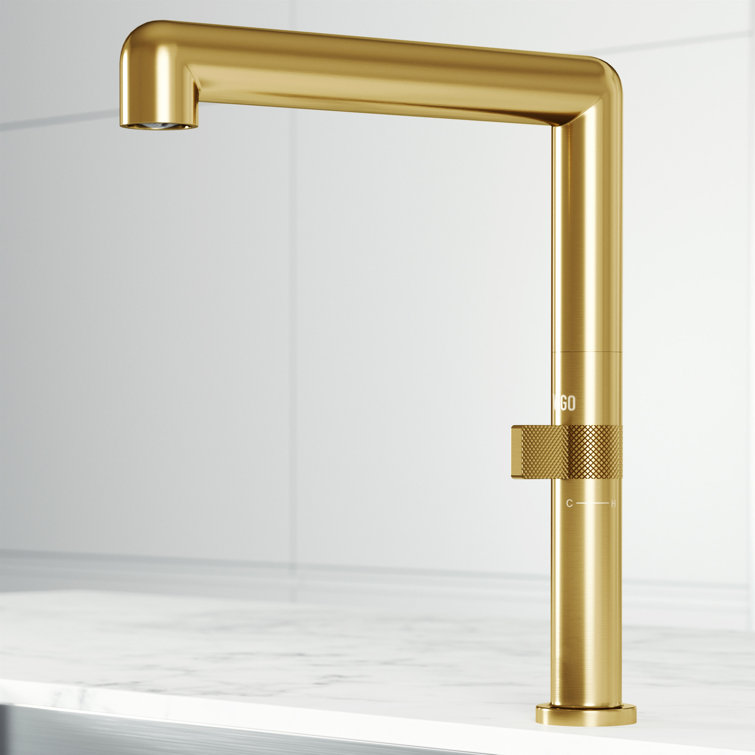 Jewel 11" Brushed Gold Single Handle Kitchen Faucet