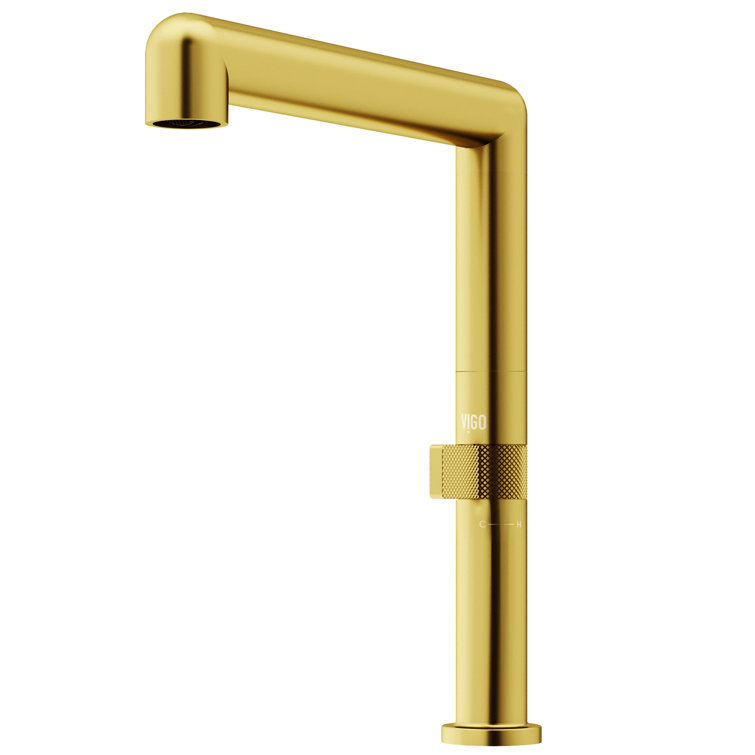 Jewel 11" Brushed Gold Single Handle Kitchen Faucet